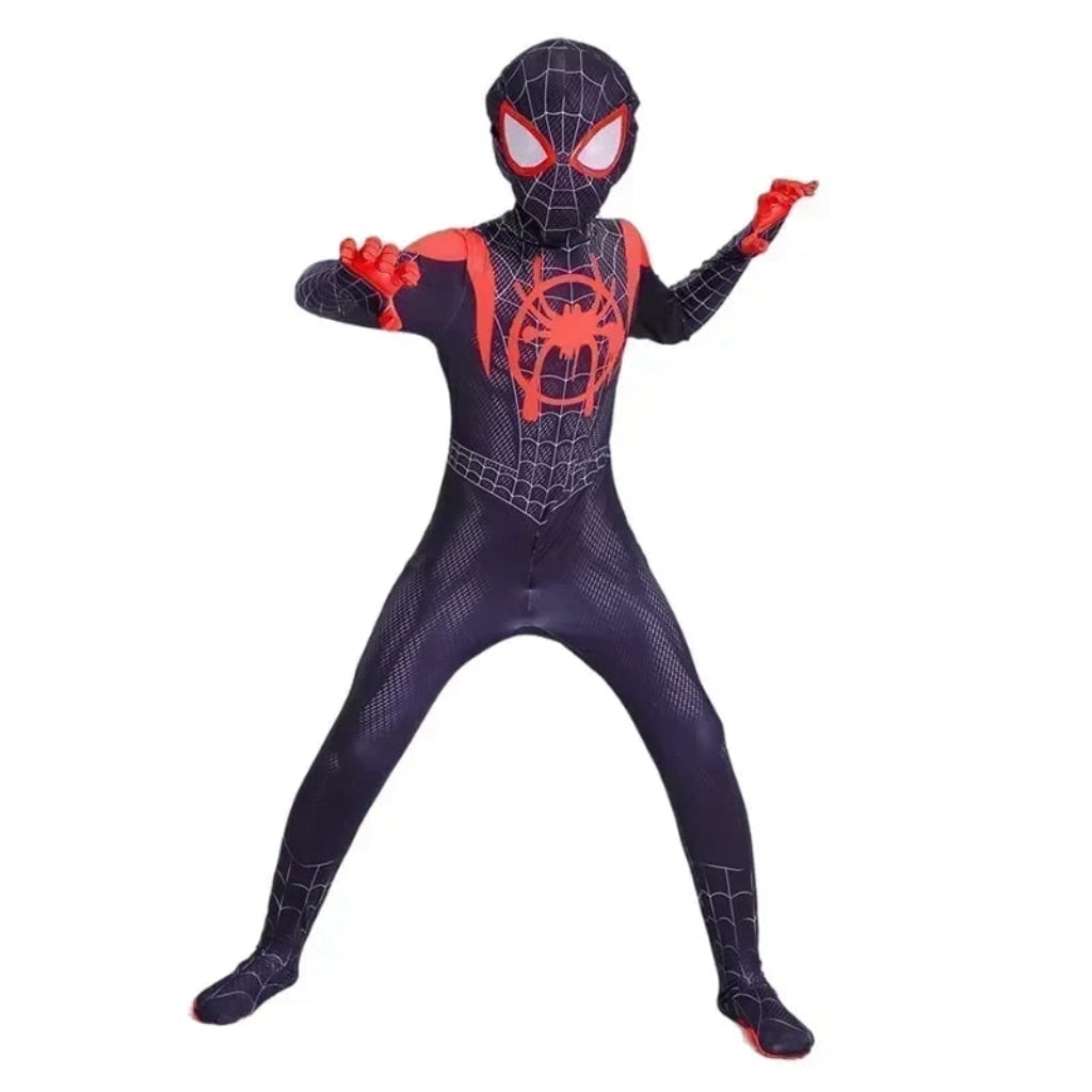 Halloween Costumes Kids Spider Hero Jumpsuit Mask Set