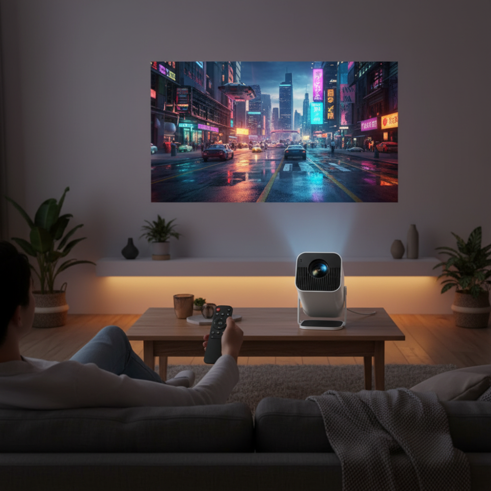 Smart Mini Projector 1080P Streaming Wireless Portable Home Theater