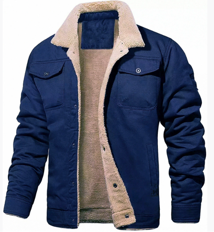 Men's Stylish Insulated Bomber Jacket with Button Front & Chest Pockets - Ideal for Casual Wear