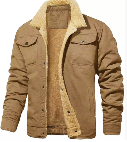 Men's Stylish Insulated Bomber Jacket with Button Front & Chest Pockets - Ideal for Casual Wear