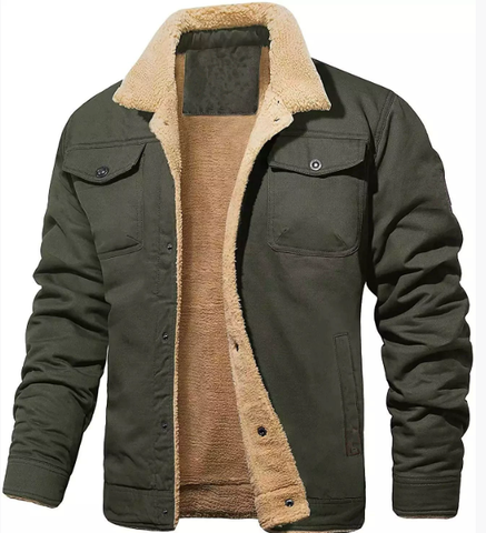 Men's Stylish Insulated Bomber Jacket with Button Front & Chest Pockets - Ideal for Casual Wear