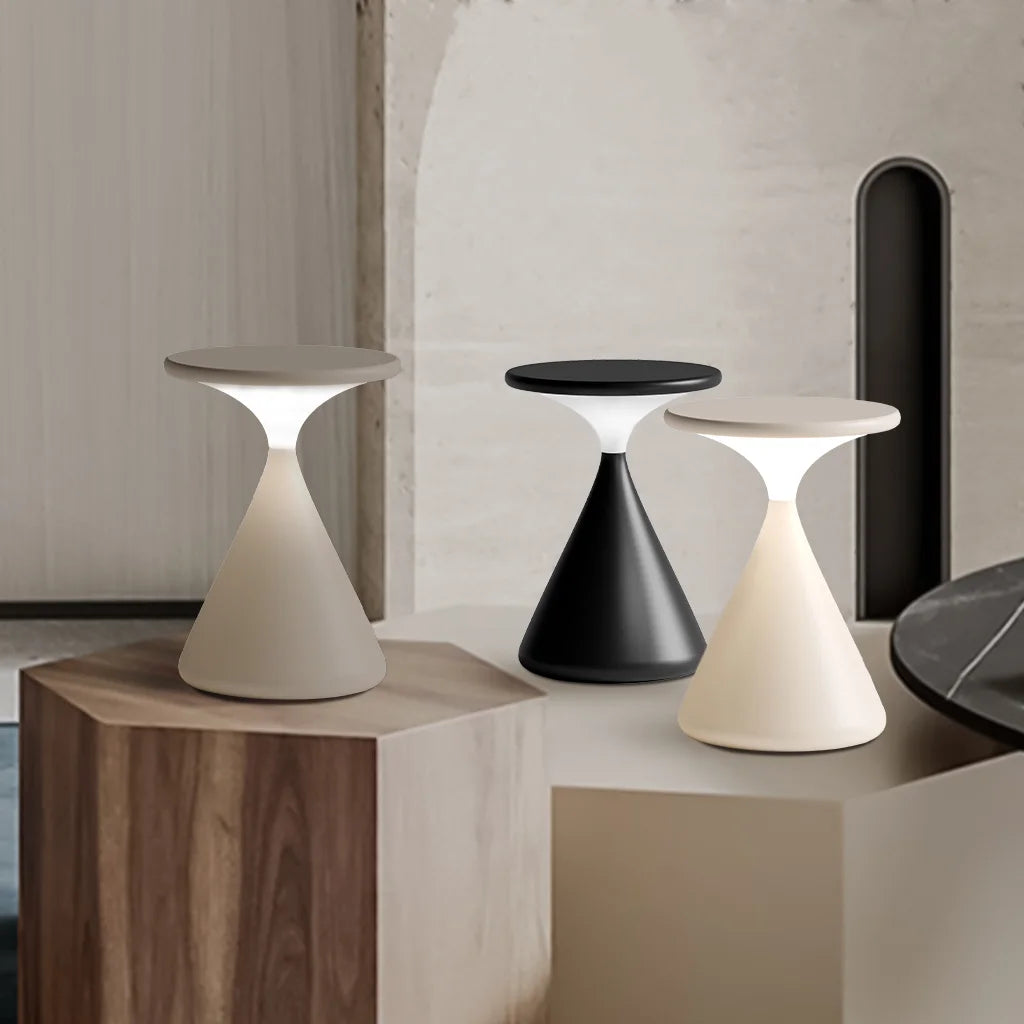 Aurora Wireless Table Lamp | Hourglass Design
