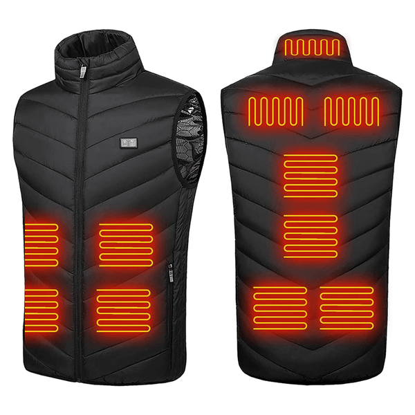 11-Zone USB Heated Vest | Electric Body Warmer Jacket for Maximum Comfort & Warmth | Ideal for Outdoor Activities & Cold Weather