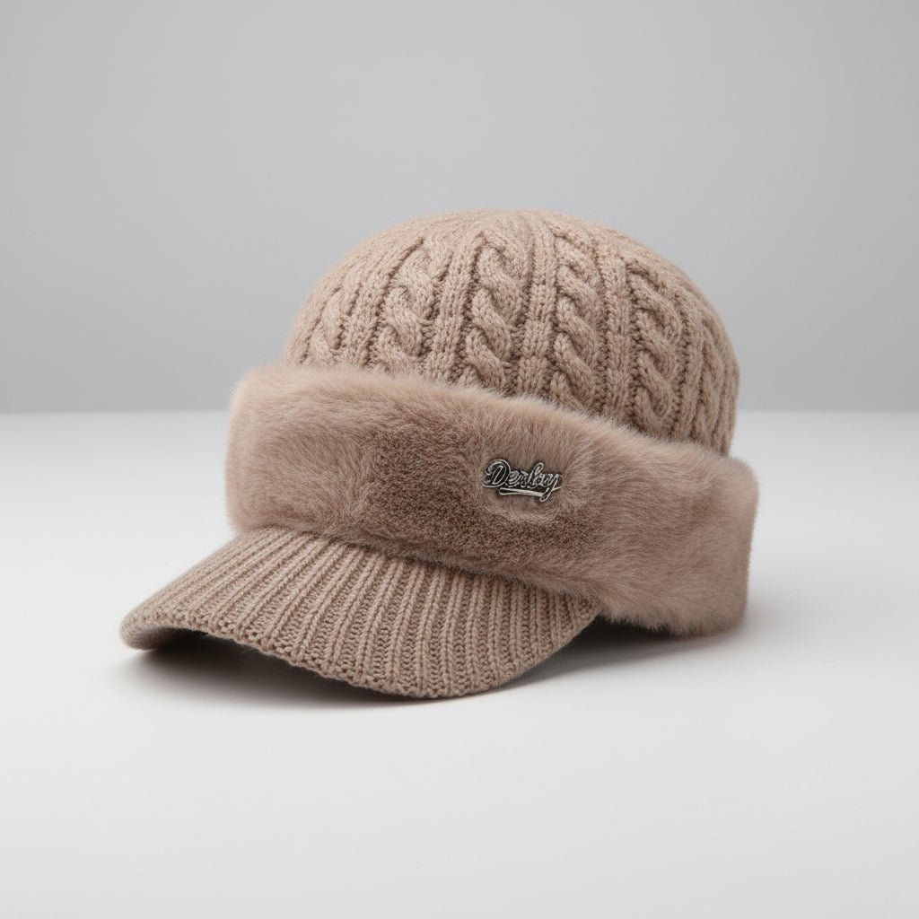 Winter Hat Trapper Ear Protection Windproof Fur Lined Cap