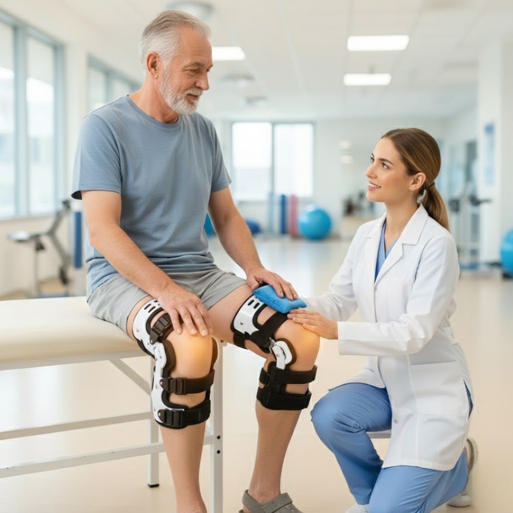 Knee Brace Arthritis Knee Support Adjustable Strap