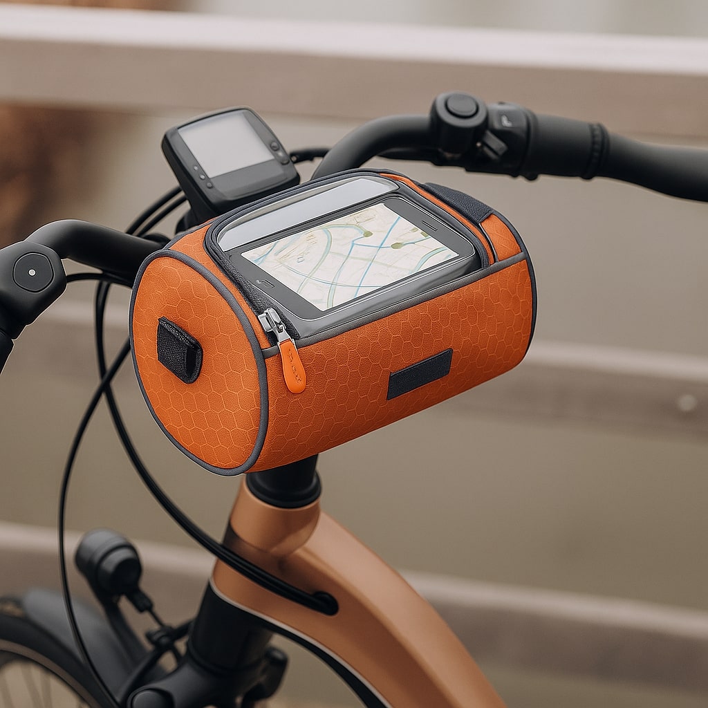 Bike Handlebar Bag Waterproof Phone Holder Touchscreen Storage