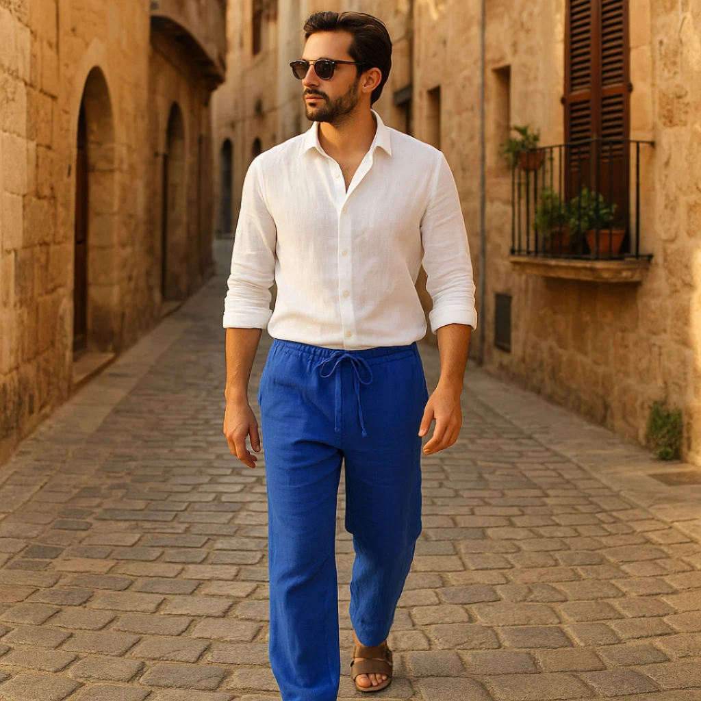 Linen Pants Casual Fit Lightweight Summer Wear