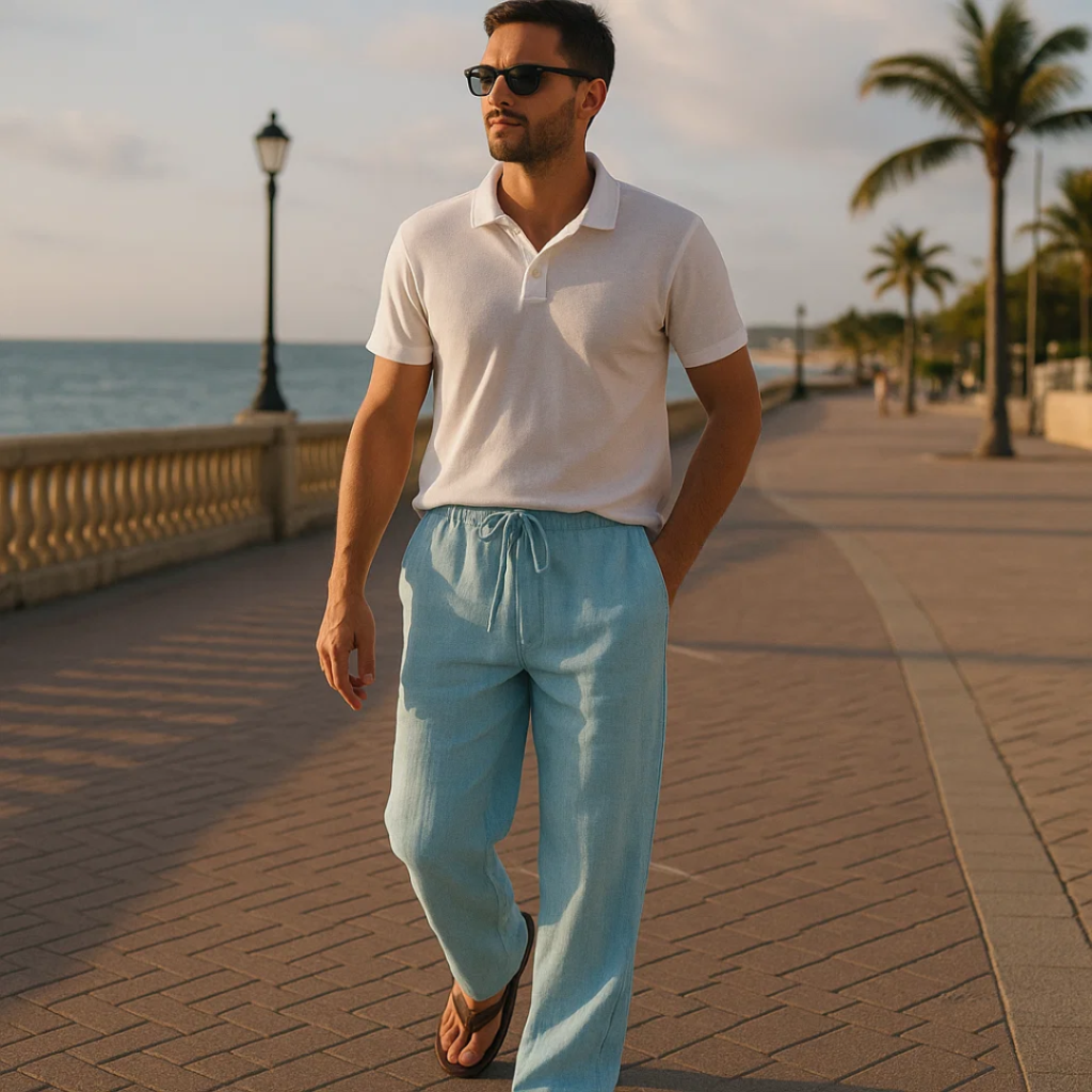 Linen Pants Casual Fit Lightweight Summer Wear