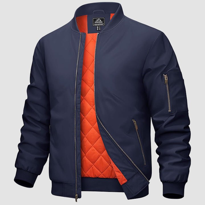 Men's Lightweight Casual Zip-Up Bomber Jacket - Versatile Windbreaker for Everyday Style, Comfort & Outdoor Activities