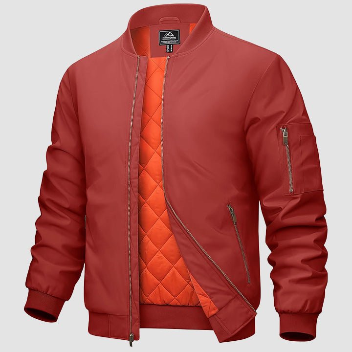 Men's Lightweight Casual Zip-Up Bomber Jacket - Versatile Windbreaker for Everyday Style, Comfort & Outdoor Activities
