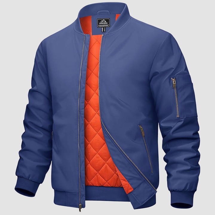 Men's Lightweight Casual Zip-Up Bomber Jacket - Versatile Windbreaker for Everyday Style, Comfort & Outdoor Activities