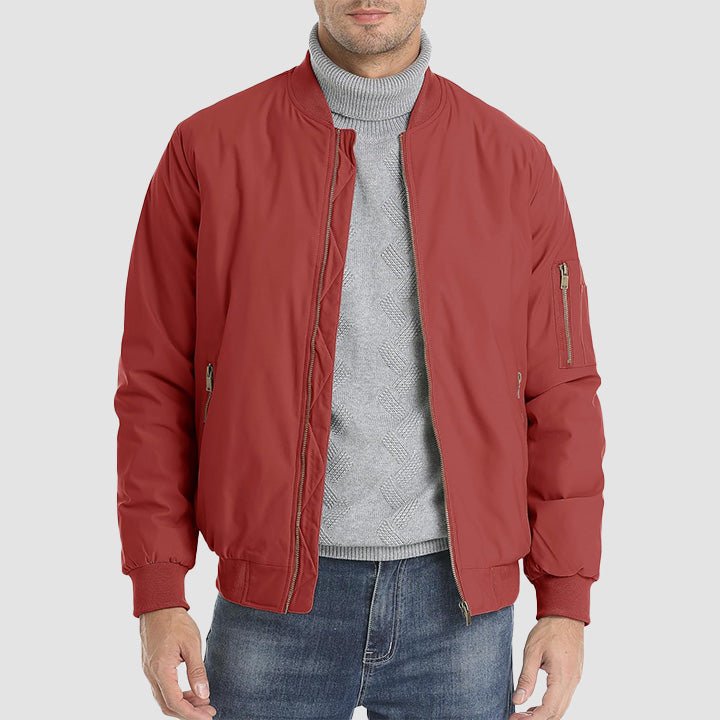 Men's Lightweight Casual Zip-Up Bomber Jacket - Versatile Windbreaker for Everyday Style, Comfort & Outdoor Activities