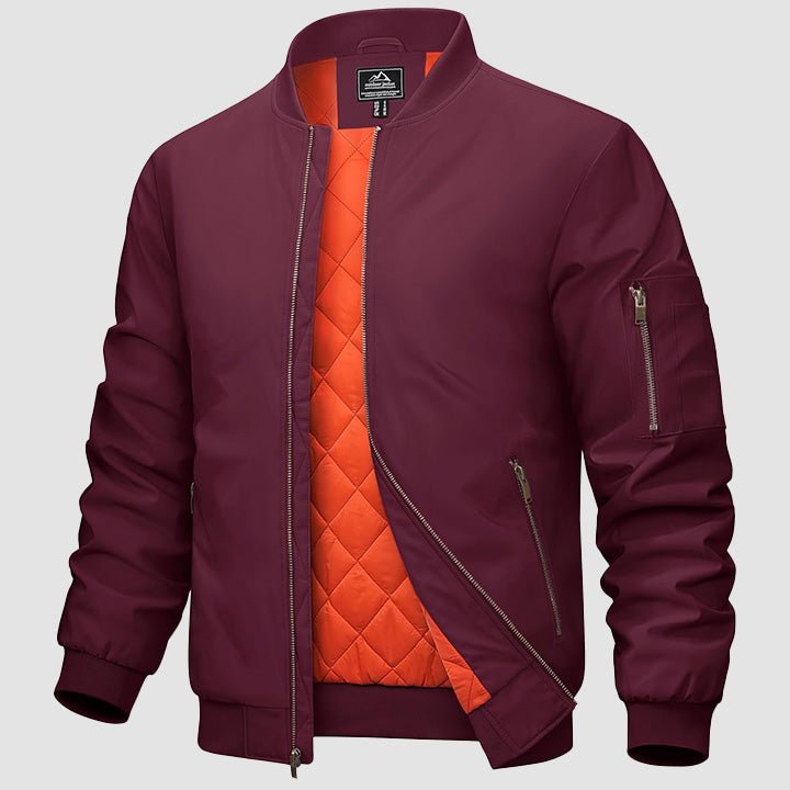 Men's Lightweight Casual Zip-Up Bomber Jacket - Versatile Windbreaker for Everyday Style, Comfort & Outdoor Activities