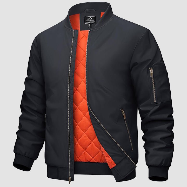 Men's Lightweight Casual Zip-Up Bomber Jacket - Versatile Windbreaker for Everyday Style, Comfort & Outdoor Activities