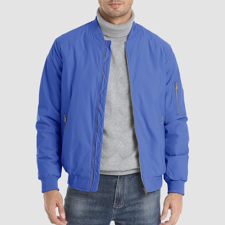 Men's Lightweight Casual Zip-Up Bomber Jacket - Versatile Windbreaker for Everyday Style, Comfort & Outdoor Activities