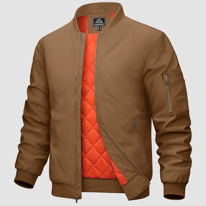 Men's Lightweight Casual Zip-Up Bomber Jacket - Versatile Windbreaker for Everyday Style, Comfort & Outdoor Activities