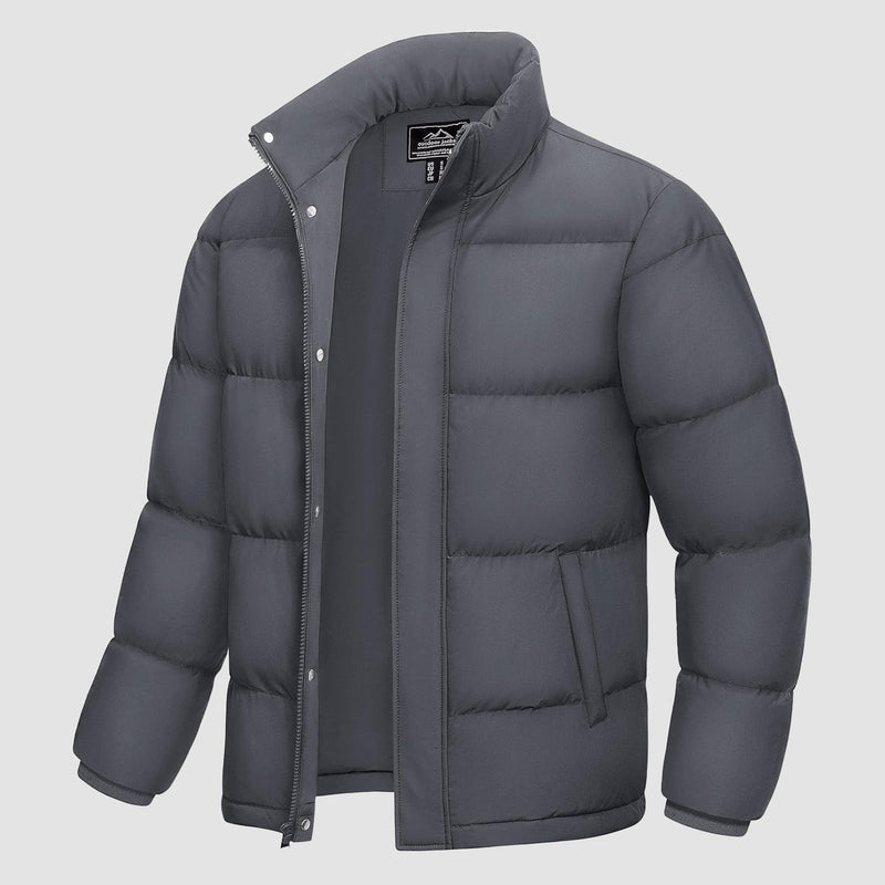 Men's Ultimate Winter Insulated Down Puffer Jacket - Water-Resistant, Windproof, Warm & Cozy for Cold Weather Adventures