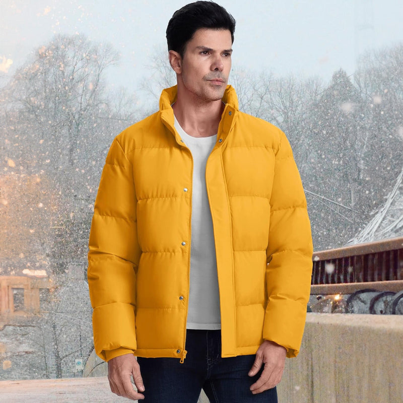 Men's Ultimate Winter Insulated Down Puffer Jacket - Water-Resistant, Windproof, Warm & Cozy for Cold Weather Adventures