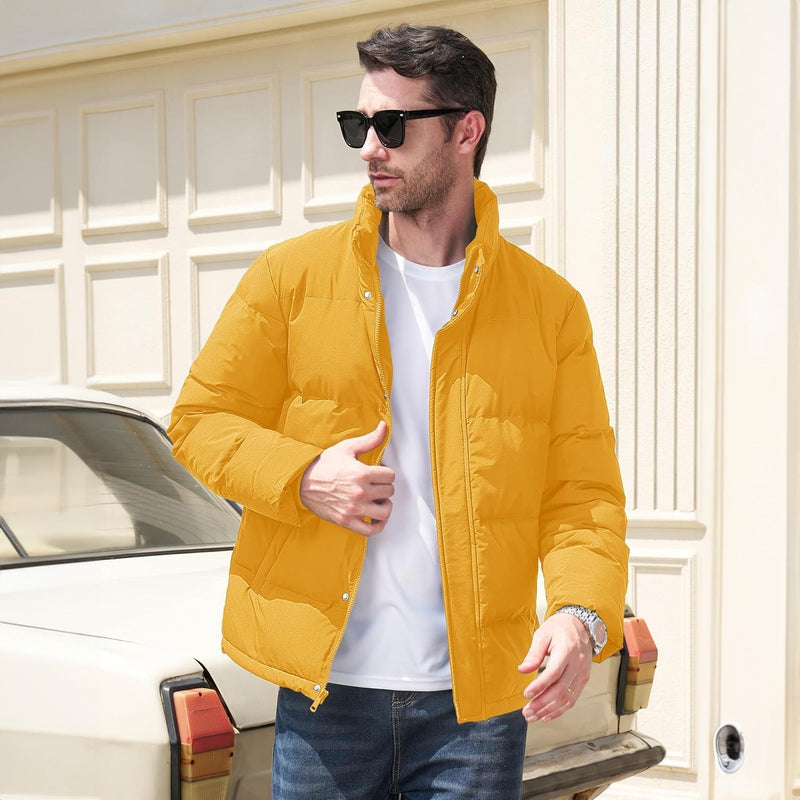 Men's Ultimate Winter Insulated Down Puffer Jacket - Water-Resistant, Windproof, Warm & Cozy for Cold Weather Adventures