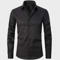 Mens Dress Shirt Stretch Fit Long Sleeve Button Up Design