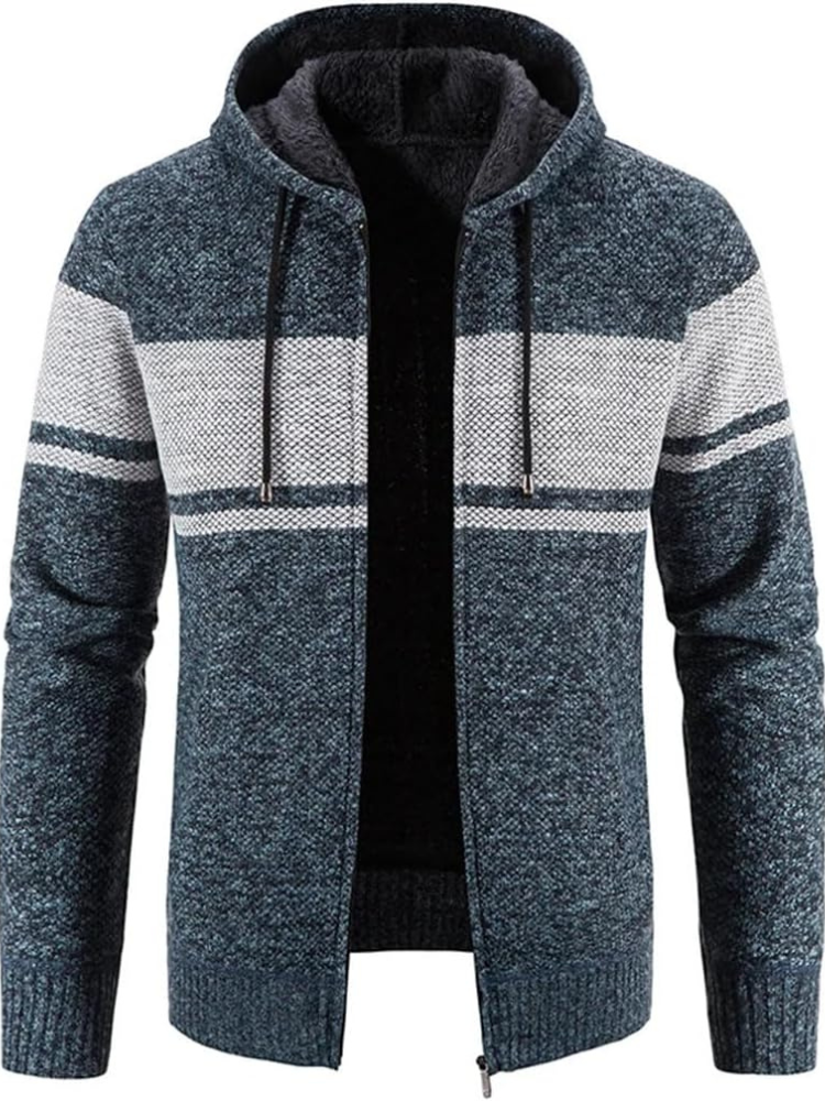 Men's Zip-Up Hoodie Cardigan with Lined Interior | Adjustable Drawstring Hood | Comfortable Fit for Casual Wear & Outdoor Activities | Ideal for All Seasons
