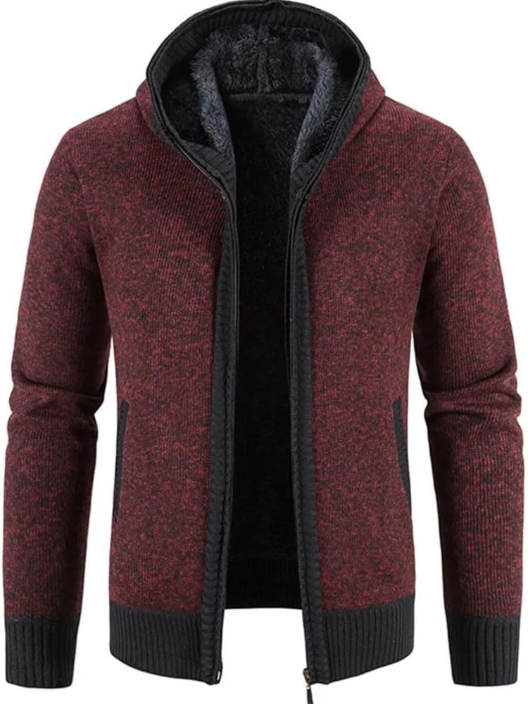 Men's Zip-Up Hoodie Cardigan with Lined Interior | Adjustable Drawstring Hood | Comfortable Fit for Casual Wear & Outdoor Activities | Ideal for All Seasons