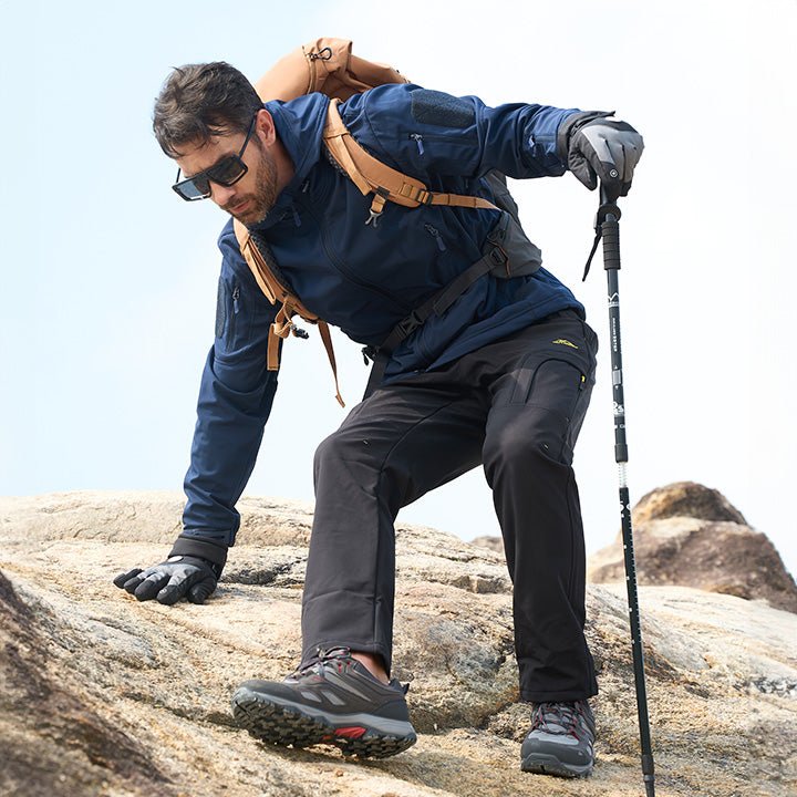 Men's Lightweight Waterproof Tactical Softshell Jacket - Breathable & Durable Outdoor Gear for Hiking, Camping, and Adventure Activities