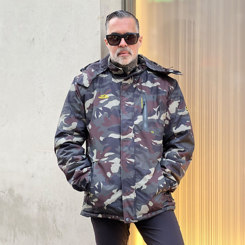 Men's Insulated Water-Repellent Winter Ski Jacket with Fleece Lining - Breathable & Stylish Outerwear for Cold Weather Adventures