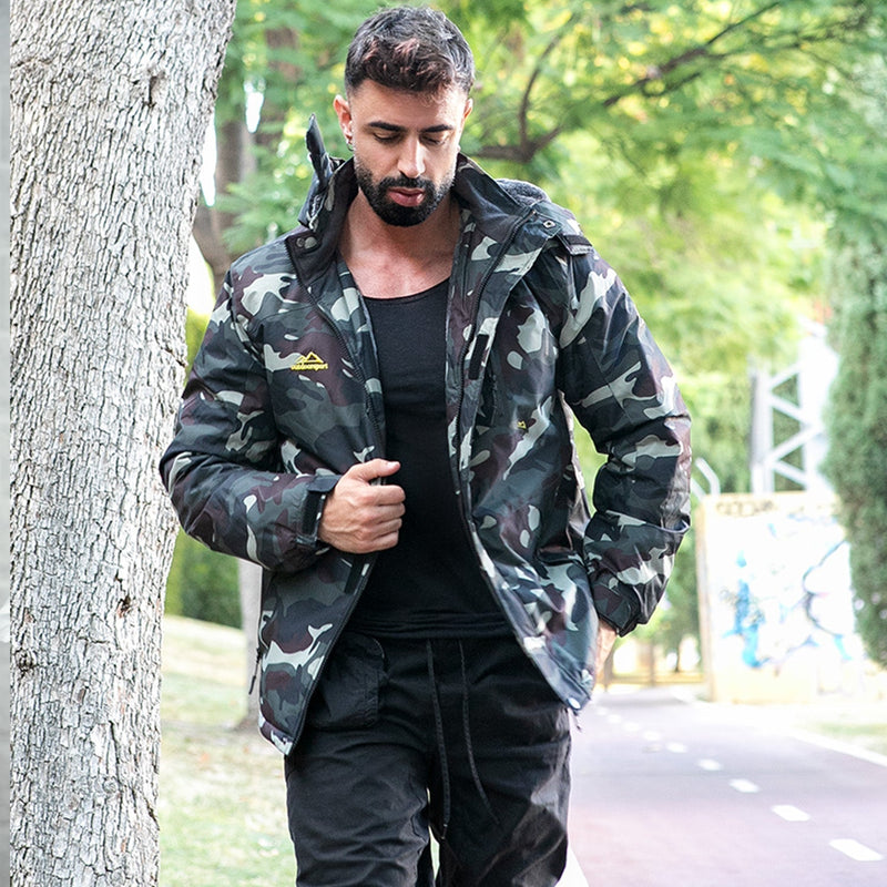 Men's Insulated Water-Repellent Winter Ski Jacket with Fleece Lining - Breathable & Stylish Outerwear for Cold Weather Adventures