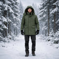 Winter Coat Mens Hooded Insulated Outdoor Jacket