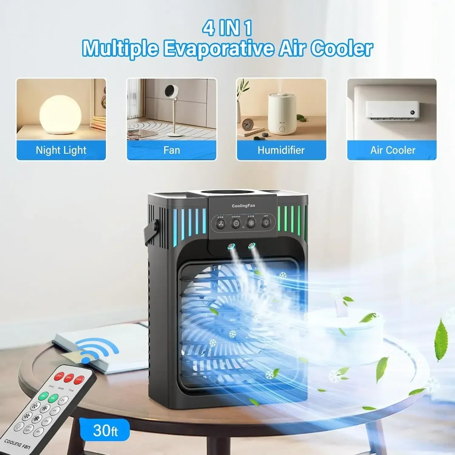 Portable Air Conditioner Remote Control Compact Desktop