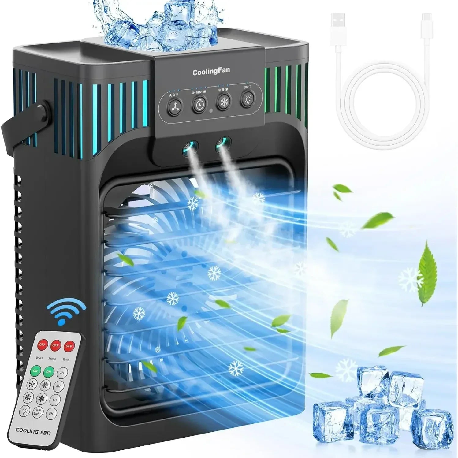 Portable Air Conditioner Remote Control Compact Desktop