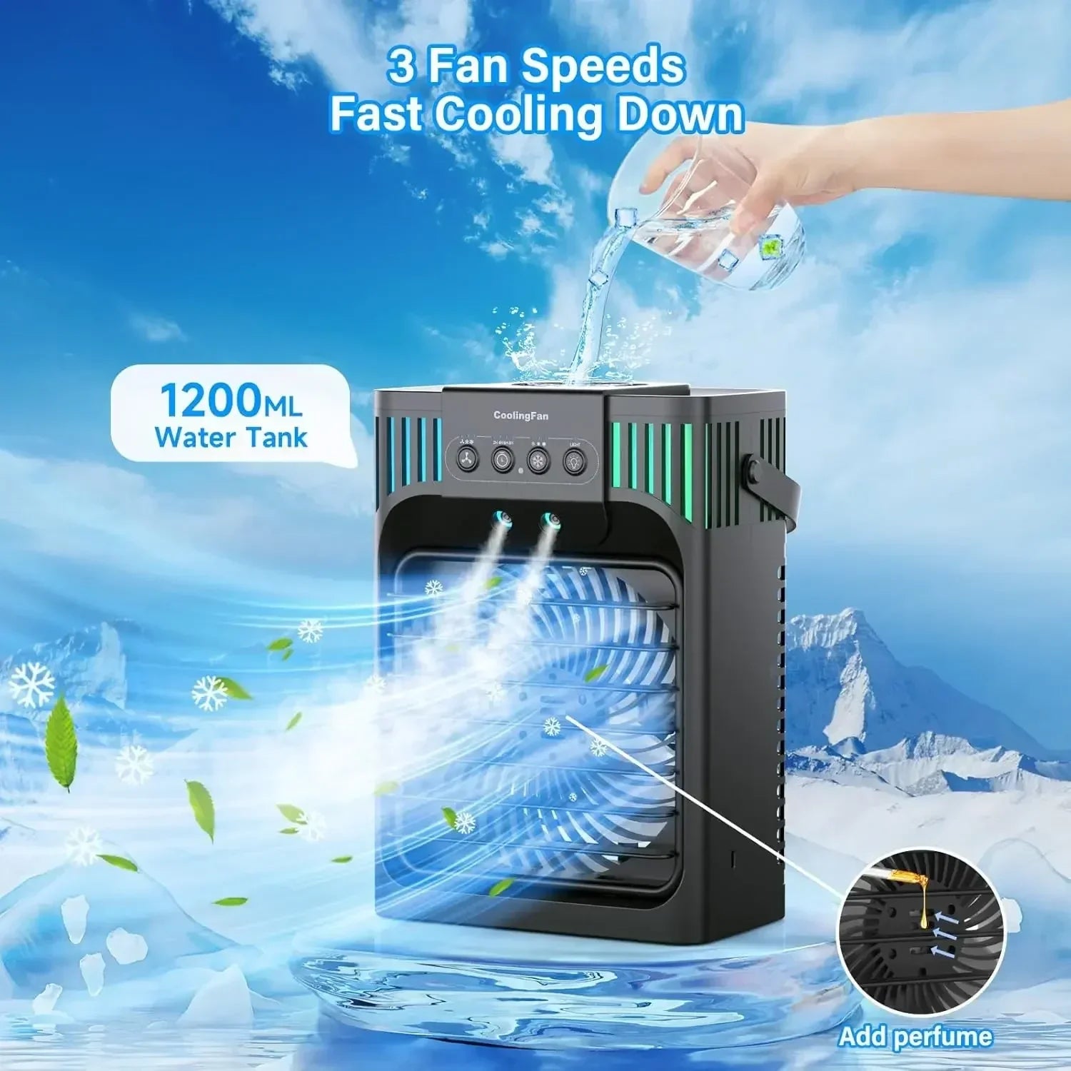 Portable Air Conditioner Remote Control Compact Desktop