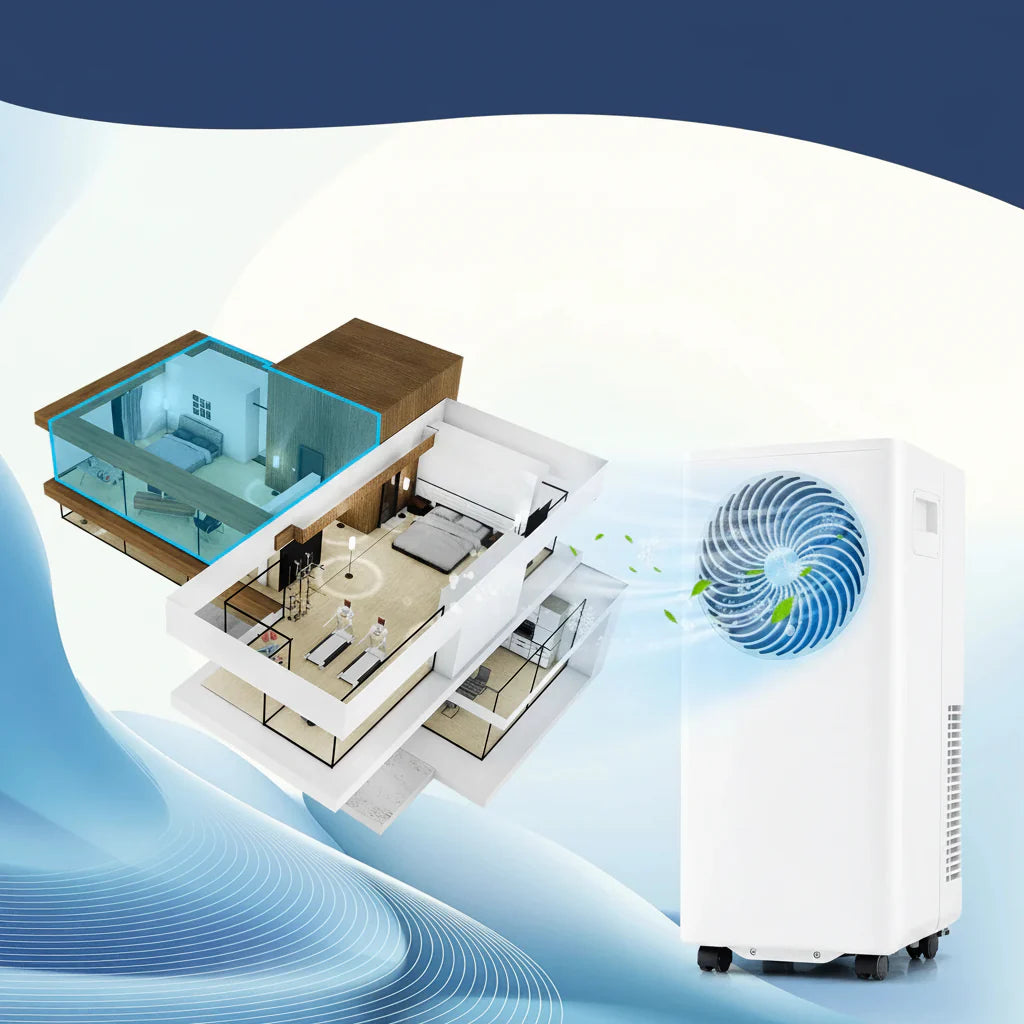 Portable Air Conditioner Unit Efficient White Sleep Mode