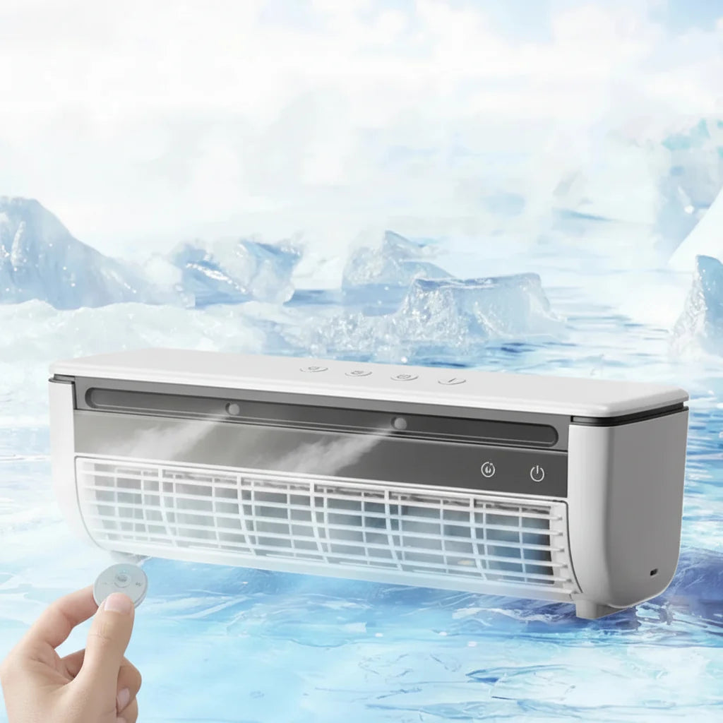 Portable Air Conditioner Wall Mounted Fan Cooling Remote