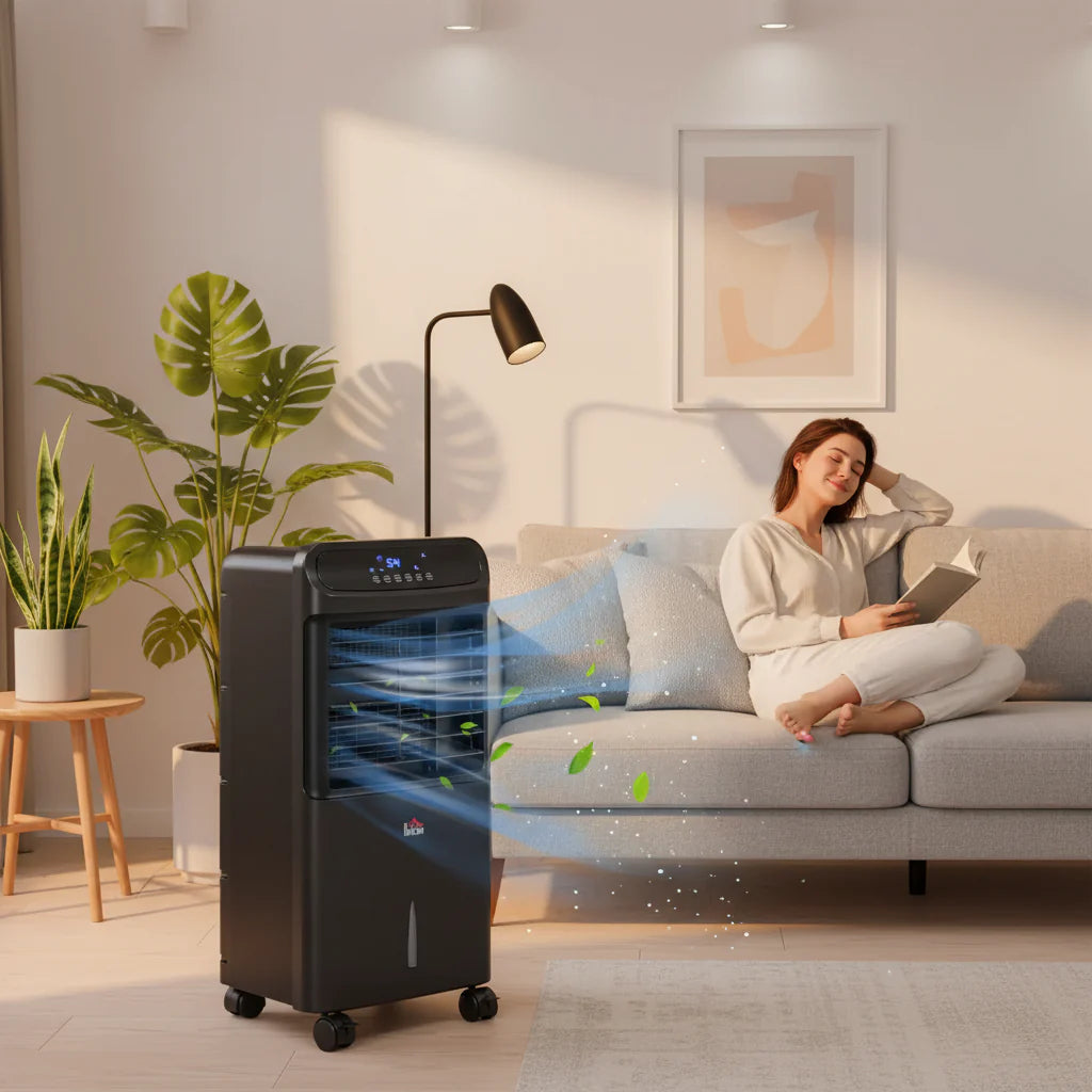 Portable Swamp Cooler Cooling Fan Evaporative 12 Hour Timer