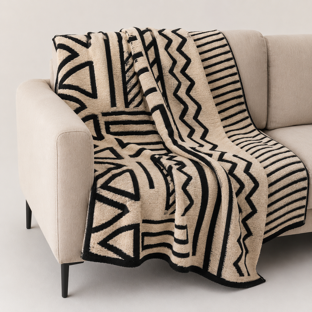 Geometric Woven Sofa Throw