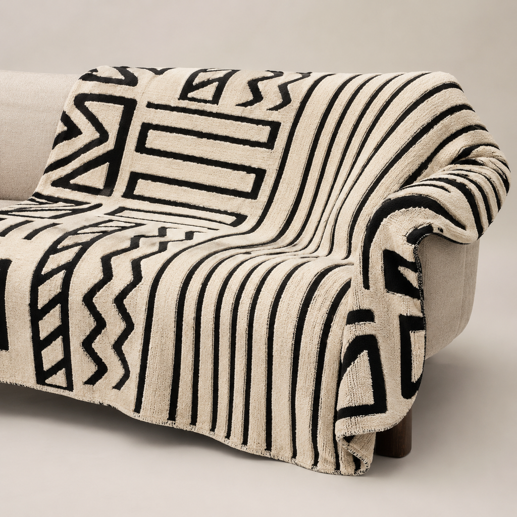 Geometric Woven Sofa Throw