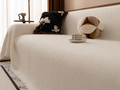 Soft Ivory Textured Sofa Throw