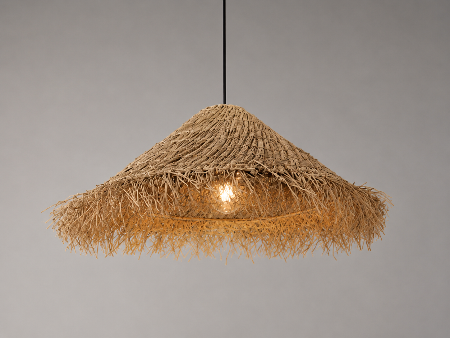 Raffia Fringe Pendant Light
