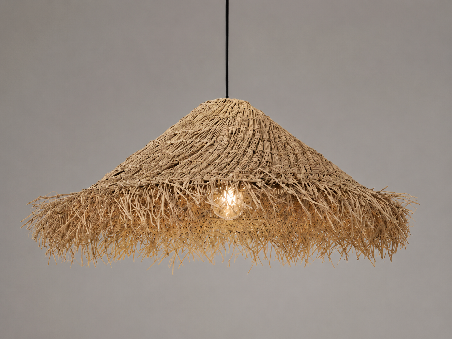 Raffia Fringe Pendant Light
