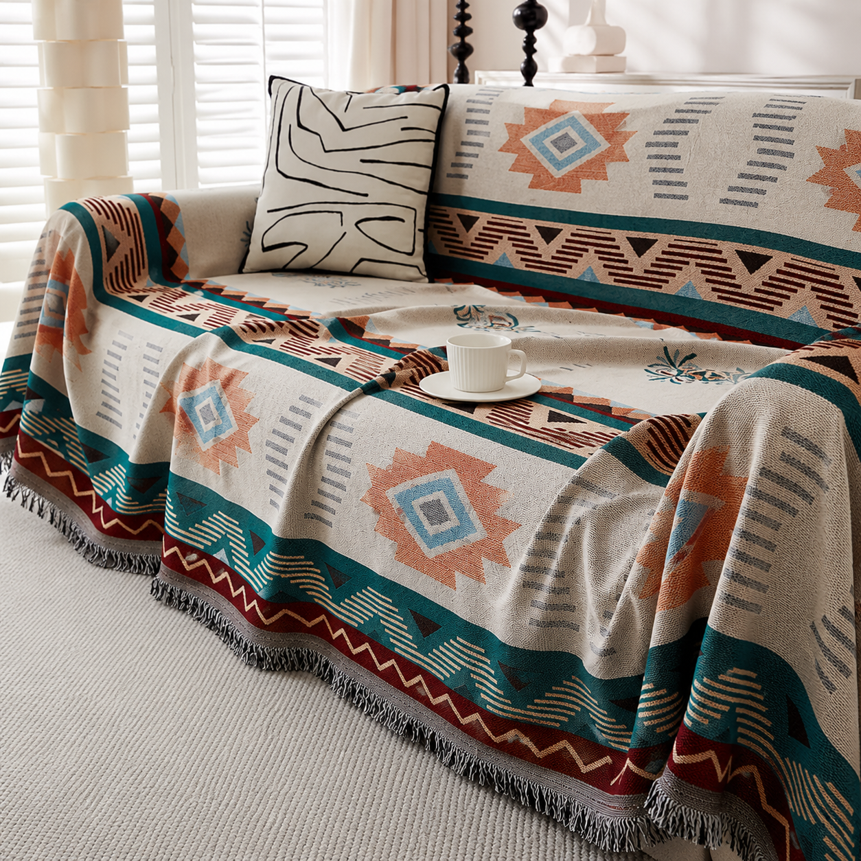Southwest Geometric Woven Throw