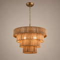 Tiered Woven Pendant Chandelier