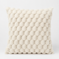 Ivory Plush Tufted Pillow Cover