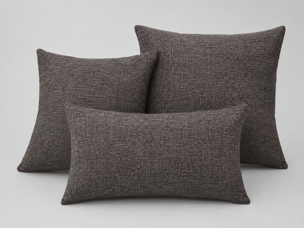 Textured Charcoal Pillow Set