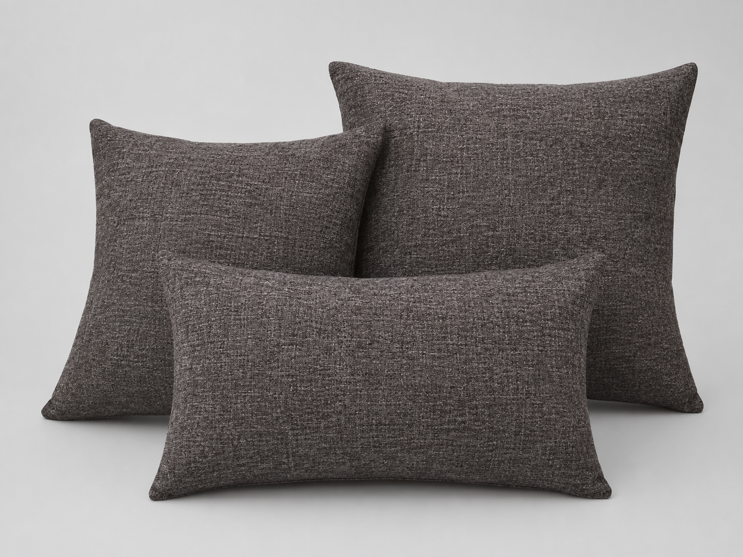 Textured Charcoal Pillow Set