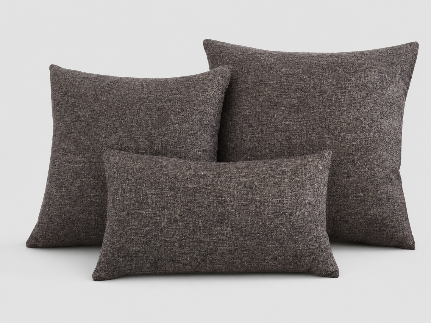 Textured Charcoal Pillow Set