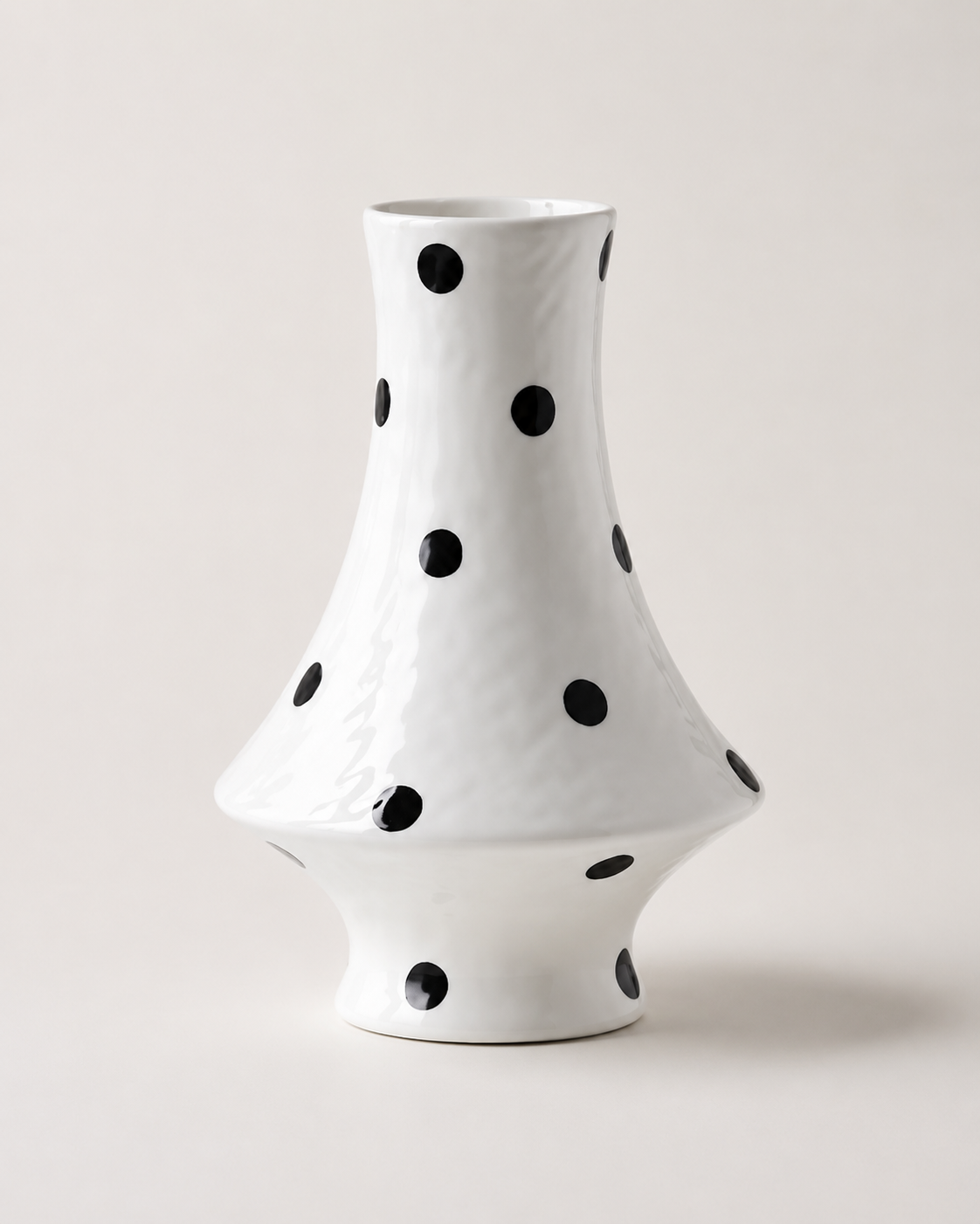 Polka Dot Sculptural Ceramic Vase - Detail