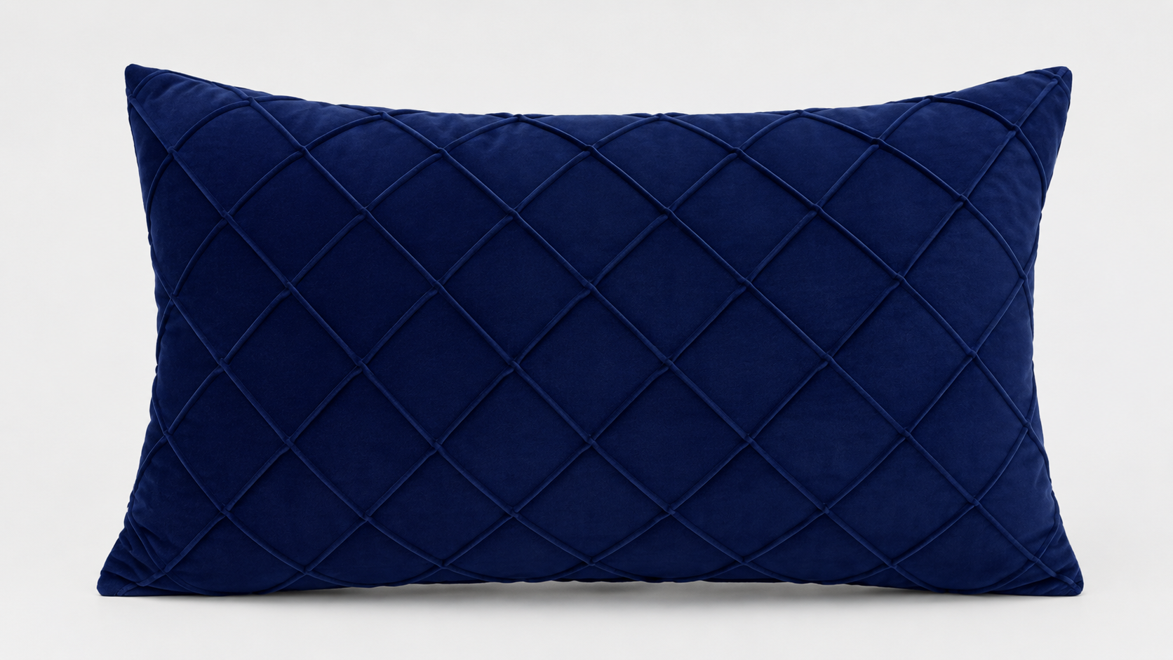 Navy Quilted Velvet Pillow