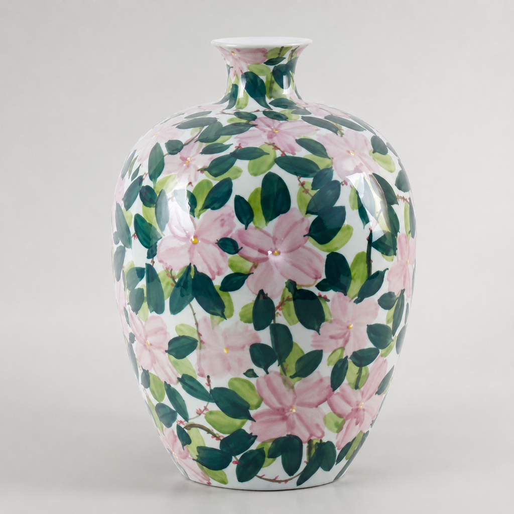 Floral Ceramic Decorative Vase - Detail